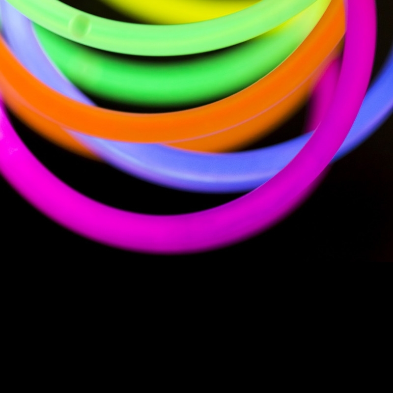 Bracelets fluo Multicolore boite de 100 unités (20 cm)