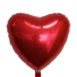 Ballons cœur Rouges Mylar Ø 75 cm x l'unité