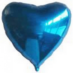 Ballons cœur Bleu Mylar Ø 48 cm x l'unité